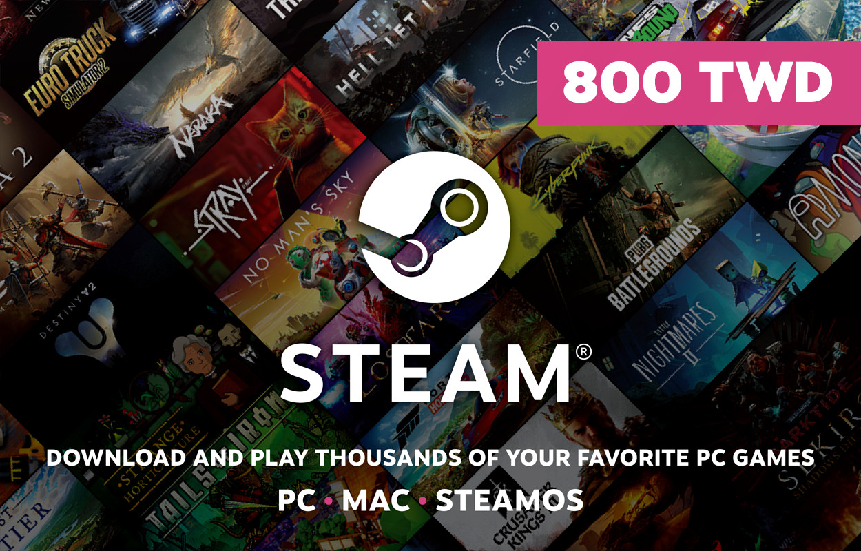 Steam 錢包儲值碼 800 台幣面額 - 24hant 線上購買